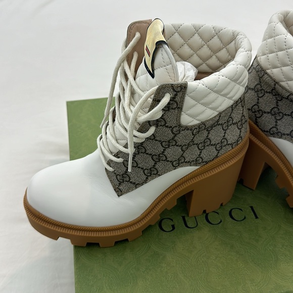 Gucci Apollo GG Supreme White Boots - Picture 8 of 12